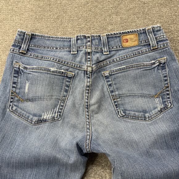 BKE Wendi Stretch Bootcut Medium Wash Denim Jeans Womens 31x31.5 Distressed Y2K - Picture 10 of 12